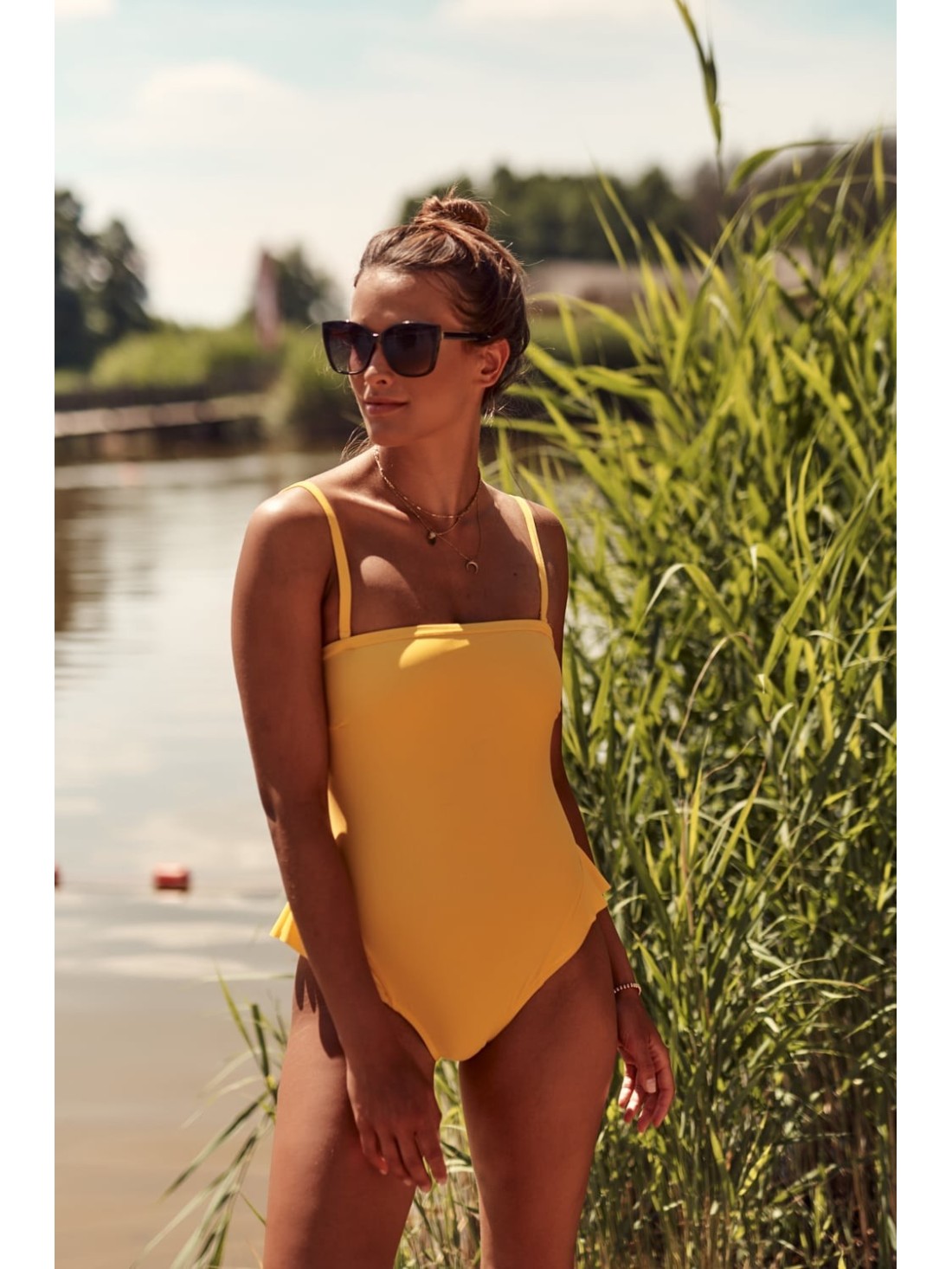 Yellow ruffled swimsuit K16 - Online store - Boutique